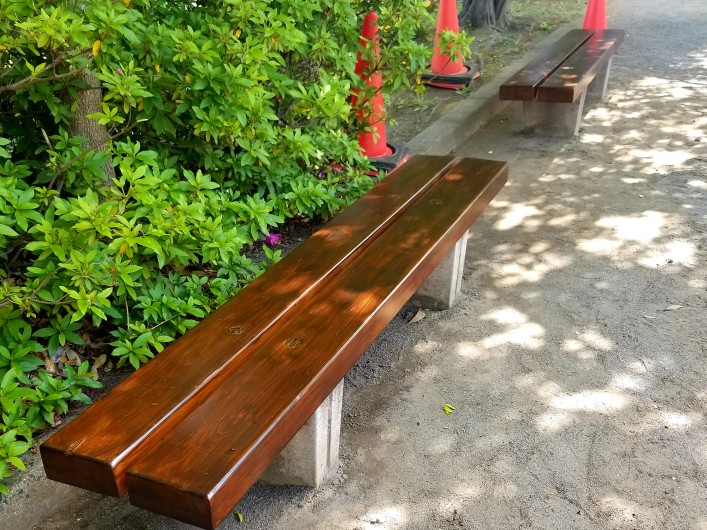 神明公園のベンチ