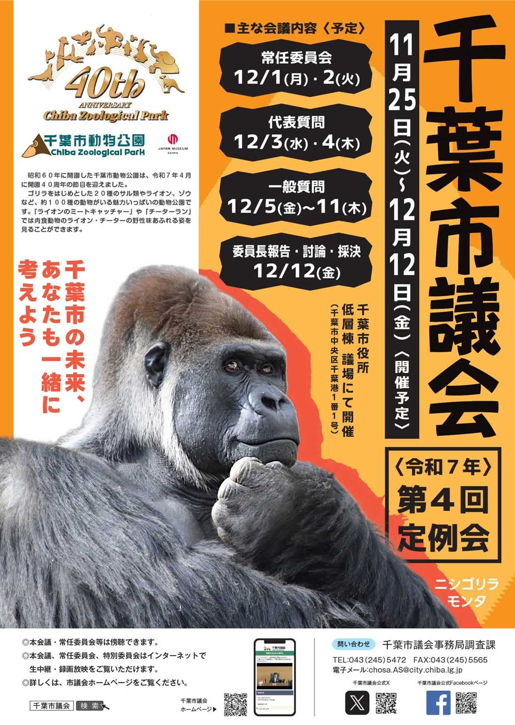 千葉市議会・令和7年第4回定例会に挑みます