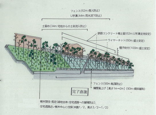 中央区椿森緑地の工事完成図